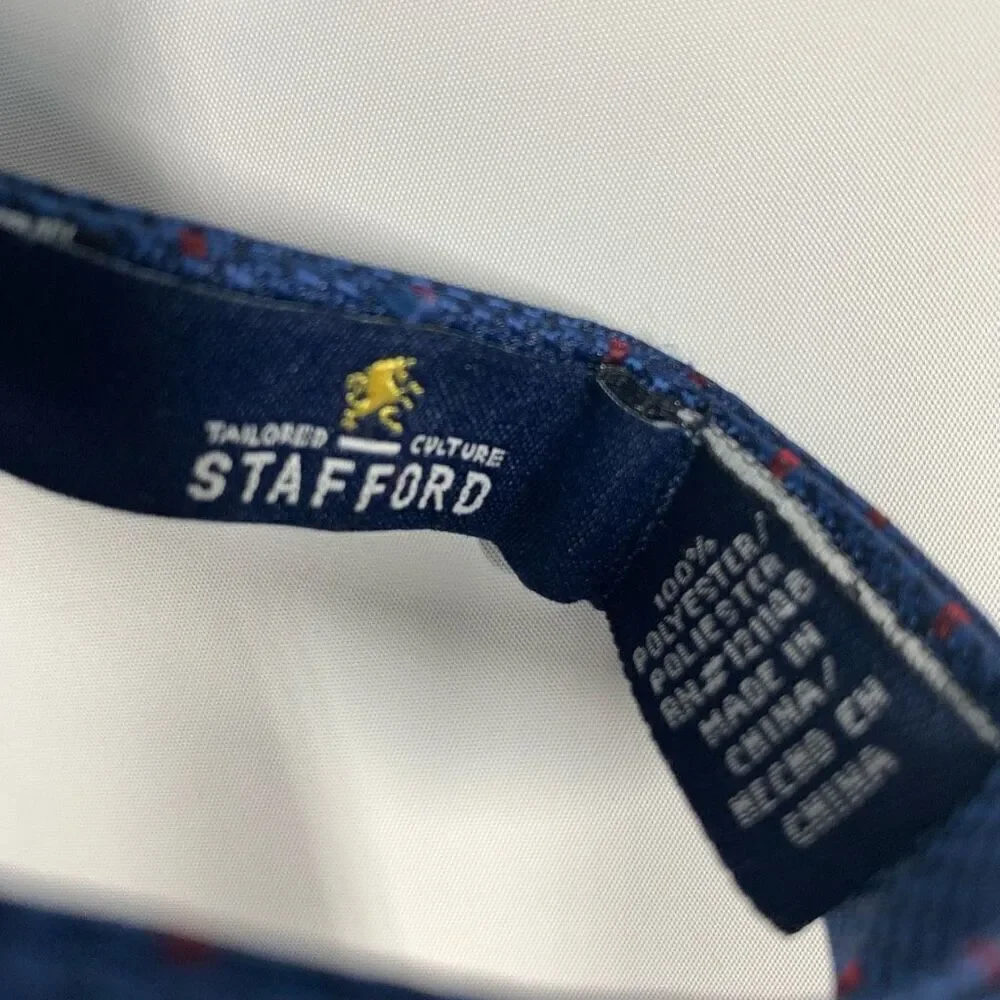 Stafford Navy blue red bow tie adjustable ￼